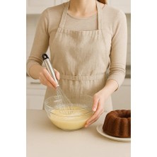 1 Adet 31 cm Kalın Saplı Paslanmaz Çelik Lüks Çırpıcı, Kek Pasta Yapımı Için Kullanışlı, Ergonomik