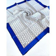 Levidor Tivil Saf Ipek Eşarp 48962 Mavi Karışık Desen