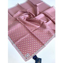 Levidor Tivil Saf Ipek Eşarp 49480 Pembe Karışık Desen