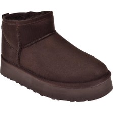 Pullman Kalın Taban Içi Kürklü Kadın Bot ZM-020   Kahve