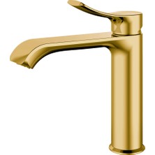 Valtemo Europe Özel Renk Brushed Gold Lavabo Bataryası