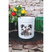 Cowgirl Summer Yaz Temalı Baskılı Seramik Kapaklı Kokusuz Küllük