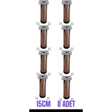 15 cm Krom Ayarlanabilir Kanepe, Koltuk, Baza, Mobilya Yükseltme Ayakları (8 Adet)