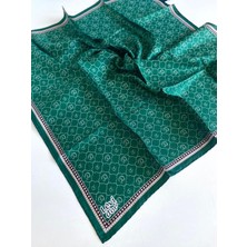 Levidor Tivil Saf Ipek Eşarp 49245 Yeşil Karışık Desen