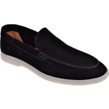 Pullman Hakiki Süet Deri Makosen Erkek Ayakkabı BM-2000   Siyah Süet