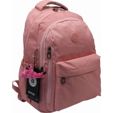 Okul Sırt Çantası Unisex Suya Dayanıklı Kumaş Okul Çantası BVT2500 Pudra