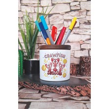 Crawfish Season Preppy  Baskılı Seramik Kalemlik Masaüstü Düzenleyici