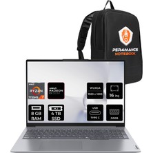 Lenovo Thinkbook 16 Gen 7 Ryzen 7 7735HS Notebook 8GB RAM 4TB SSD 16" FHD+ FreeDOS + Per4 Çanta 21MW002CTRP305