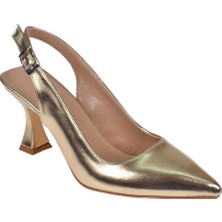 Pullman Arkası Açık Topuklu Kadın Ayakkabı Pl-Zarra   Dore