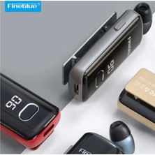 F580 Dijital Göstergeli Makaralı Titreşimli Bluetooth Kulaklık Mavi - MRK7017-6623