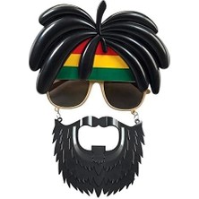 Rasta Peruklu Rasta Sakallı Bob Marley Bıyıklı Parti Gözlüğü 27X18 cm - MRK5627-1508