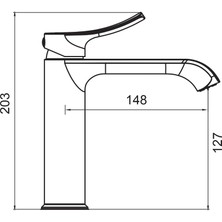 Valtemo Europe Krom Özel Tasarım Lavabo Bataryası
