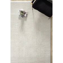 Modern Dokuma Halı Yıkanabilir Oturma Odası Halısı Salon Halısı Mutfak Grimsi Beyaz