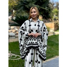 Etnik Desenli Oversize Salaş Takım - Gömlek & Pantolon 2'li Takım