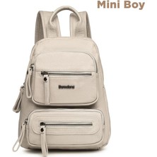 Mini Boy Yıkama Deri Kadın Sırt Çantası 21-K Barcelona 1929