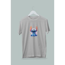 Maki Home Kız Çocuk Lilo Sticth Iı Baskılı Beyaz Siyah Gri Tshirt 5 6 7 8 9 10 11 12 13 14 Yaş