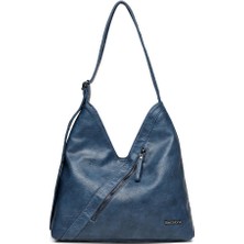 Yıkama Deri Omuz Askılı Kadın Çantası 21-K Barcelona 1931