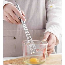 Yeni Nesil Ayarlanabilir Çırpıcı Paslanamaz Çelik, Metal Top Boncuklu Yumurta ve Sos Karıştırıcı,