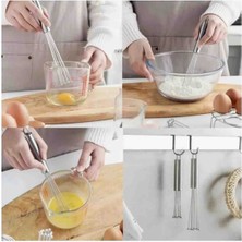 Yeni Nesil Ayarlanabilir Çırpıcı Paslanamaz Çelik, Metal Top Boncuklu Yumurta ve Sos Karıştırıcı,