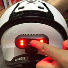 Moto Kask Lambası Bisiklet Arka Lambası  LED Işıklı Sinyal Uyarı Arka Lambası Su Geçirmez
