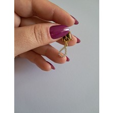 Badelis Çelik Gold Damla Model Charm