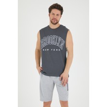 Süperlife Erkek Bisiklet Yaka Regular Fit  Brooklyn Baskılı  Tişört SPR22TS116