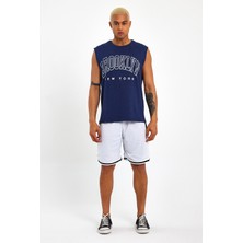 Süperlife Erkek Bisiklet Yaka Regular Fit  Brooklyn Baskılı  Tişört SPR22TS116