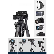 Farway Profesyonel Alüminyum Tripod 360° Ayarlanılabilir Panoramik Başlık Su Terazili Telefon Tutucu 175CM