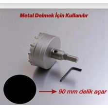 Cmc Tools Tct Metal Delme Panç 90 mm Metal Demir Testeresi Açma Delik Adaptörlü