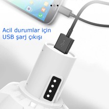 Solar LED Güneş Enerjili Şarjlı Bahçe Kamp Uzaktan Kumandalı Işık
