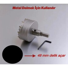 Cmc Tools Tct Metal Delme Panç 48 mm Metal Demir Testeresi Açma Delik Adaptörlü