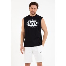 Süperlife Erkek Bisiklet Yaka Regular Fit Nyc Baskılı Tişort SPR22TS124