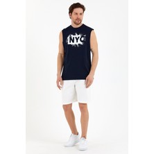 Süperlife Erkek Bisiklet Yaka Regular Fit Nyc Baskılı Tişort SPR22TS124