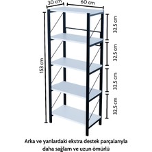 5 Katlı Metal Dekoratif Kitaplık,çiçeklik,işyeri Ev Düzenleyici