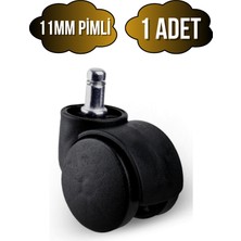 DS Yapı Pimli 11MM Sandalye Tekeri Geçme Koltuk TEKERI(50MM)(SİYAH)