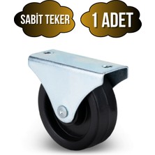 DS Yapı Sabit Tabanlı Masa Tekeri Sehpa ve Dolap Tekeri(Teker ÇAPI:25MM YÜKSEKLIK:30MM)(KROM-SİYAH)