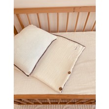 Bebek Nevresim Takımı Müslin Ekru 70X120 – Müslin Lastikli Çarşaflı