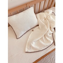 Bebek Nevresim Takımı Müslin Ekru 70X120 – Müslin Lastikli Çarşaflı