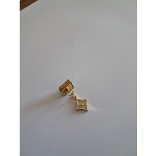 Badelis Çelik Gold Çiçek Figürlü Charm