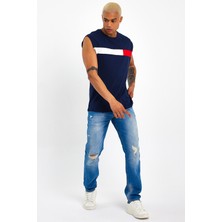 Süperlife Erkek Bisiklet Yaka Regular Fit Garnili Tişort SPR23AT346