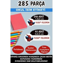 Kt Grup Okul Etiketi Kalem Defter Etiketi Spiderman Özel Isim Yazılabilen Etiket - 285 Parça