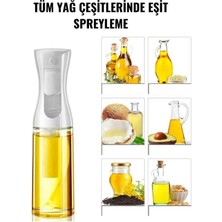 Lüks Cam Sprey Yağdanlık Airfryer,fırın Püskürtücü Yağlık Fısfıs Püskürtmeli Siyah ve Beyaz Renk