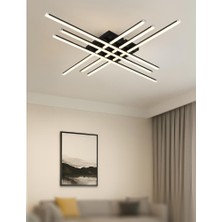 TT070-SY Tt Aydınlatma 6 Lı Çubuk Model Mat Siyah LED Avize