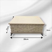 Ahşap-Boyanabilir- Ham Mdf- Desenli-Takı-Makyaj-Aksesuar-Çok Amaçlı Dekoratif Kutu