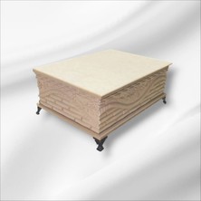 Ahşap-Boyanabilir- Ham Mdf- Desenli-Takı-Makyaj-Aksesuar-Çok Amaçlı Dekoratif Kutu