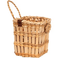 Atandu Home % 100 El Yapımı Doğal Kare Hasır Sepet | 10X10X11 cm | Çok Amaçlı Organizer | Mutfak, Banyo, Salon Için Dekoratif Sepet