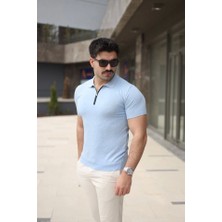 Fy Butik Erkek Polo Yaka Fermuar Detaylı Tişört