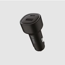 Şarj Akım Korumalı 48W Usb-C+Usb Girişli Araç Çakmaklık Şarjı Tüm Araçlarla Uyumlu Araç Şarj Başlık