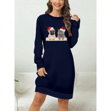 Fy Butik Kadın Uzun Kollu Bisiklet Yaka Desenli Viskon Iki Iplik Bluz