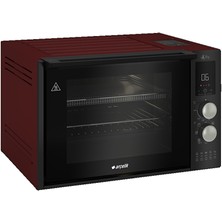 Arçelik Mf 30 Qbk Af Mini Fırın 25 L Kapasite ile Bordo Renkli 7 Fonksiyonlu Elektrikli Fırın